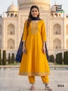 Afreen By Blue Hills Vichitra With Crep Kurti With Bottom Dupatta